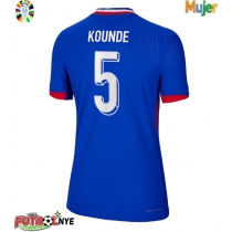 Camiseta Francia Jules Kounde #5 Primera Equipación para mujer Eurocopa 2024 manga corta